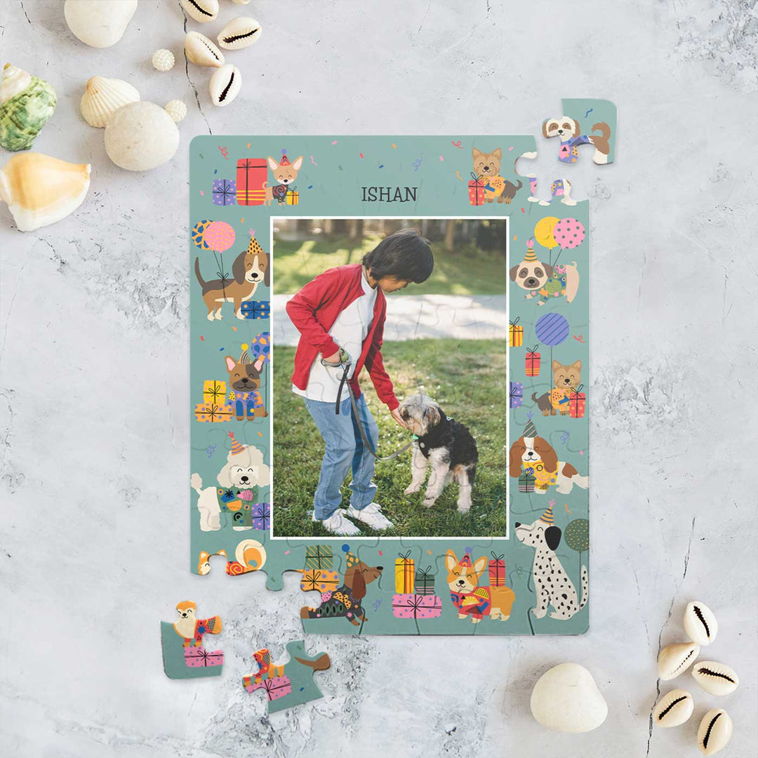 Photo Personalized Paw Party Theme Acrylic Puzzle
