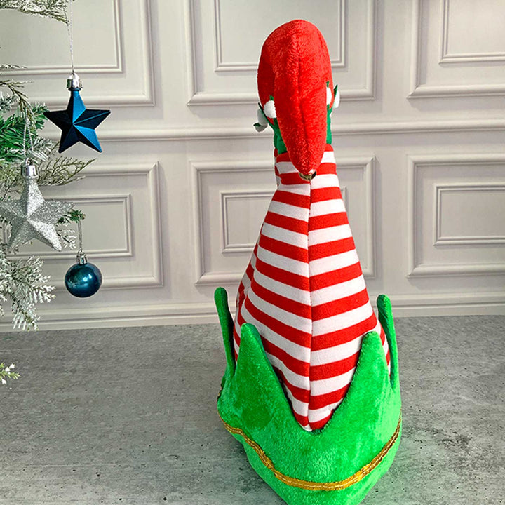 Handmade Inverted Elf Legs Plush Fabric Santa Hat | Xmas Gifting Ideas