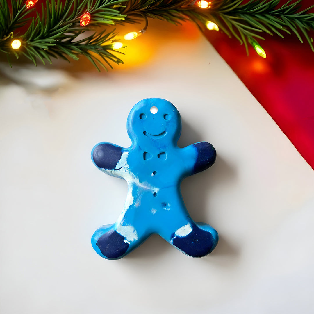 Handmade Gingerbread Wax Crayon Christmas Ornament