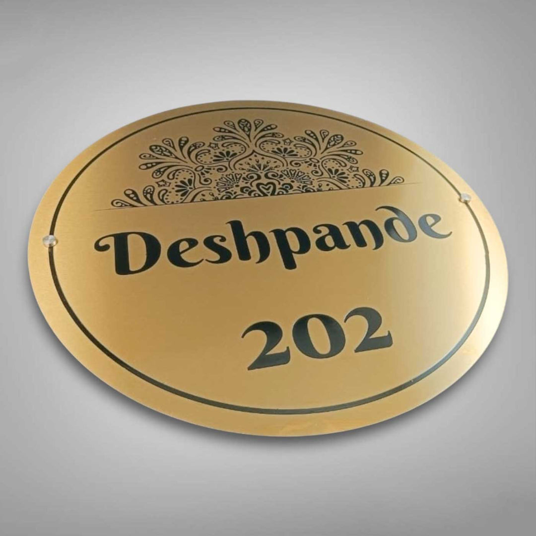Personalized Weatherproof Round Engraved Stainless Steel Name Plate
