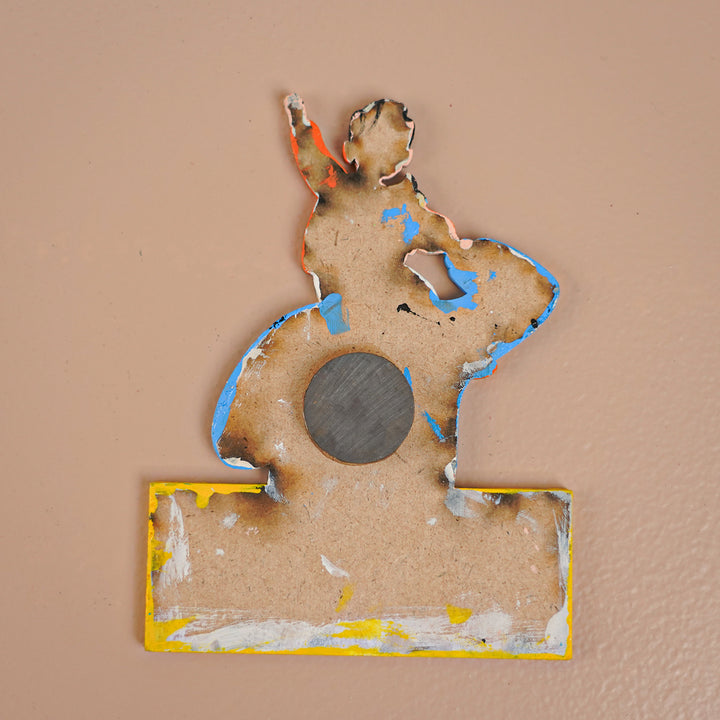 Personalized Caricature Cutout MDF Wood Fridge Magnet For Fathers