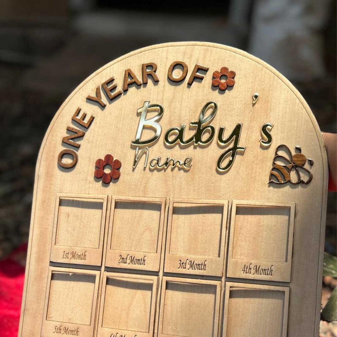 Personalized One year Wooden Frame For New Born