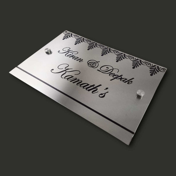 Personalized Engraved Stylish Stainless Steel Name Plate
