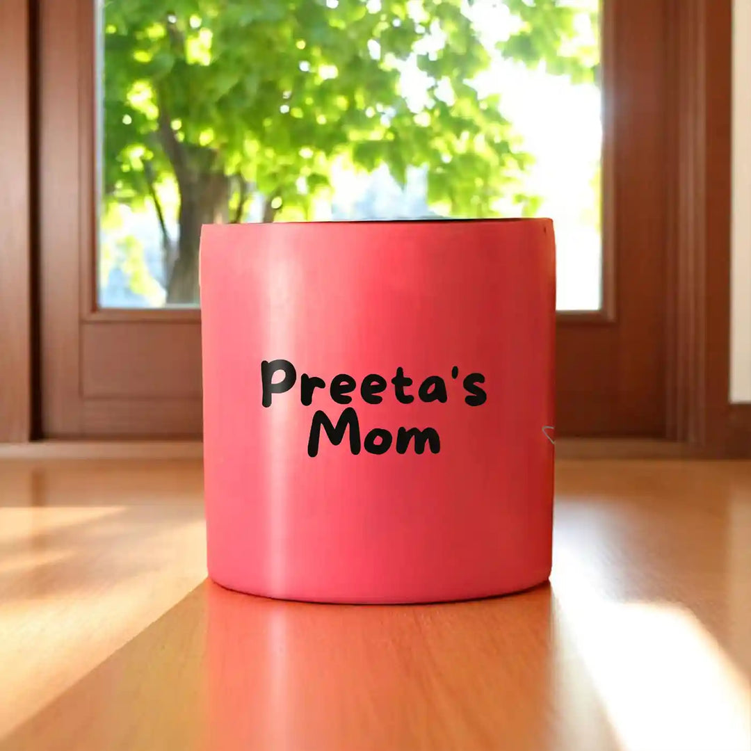 Personalized Hand-Painted Mom Theme Terracotta Planter