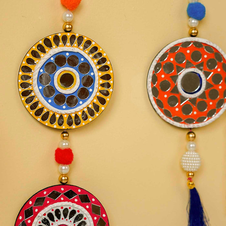 2 Pc | Handmade Lippan Wooden Hanging