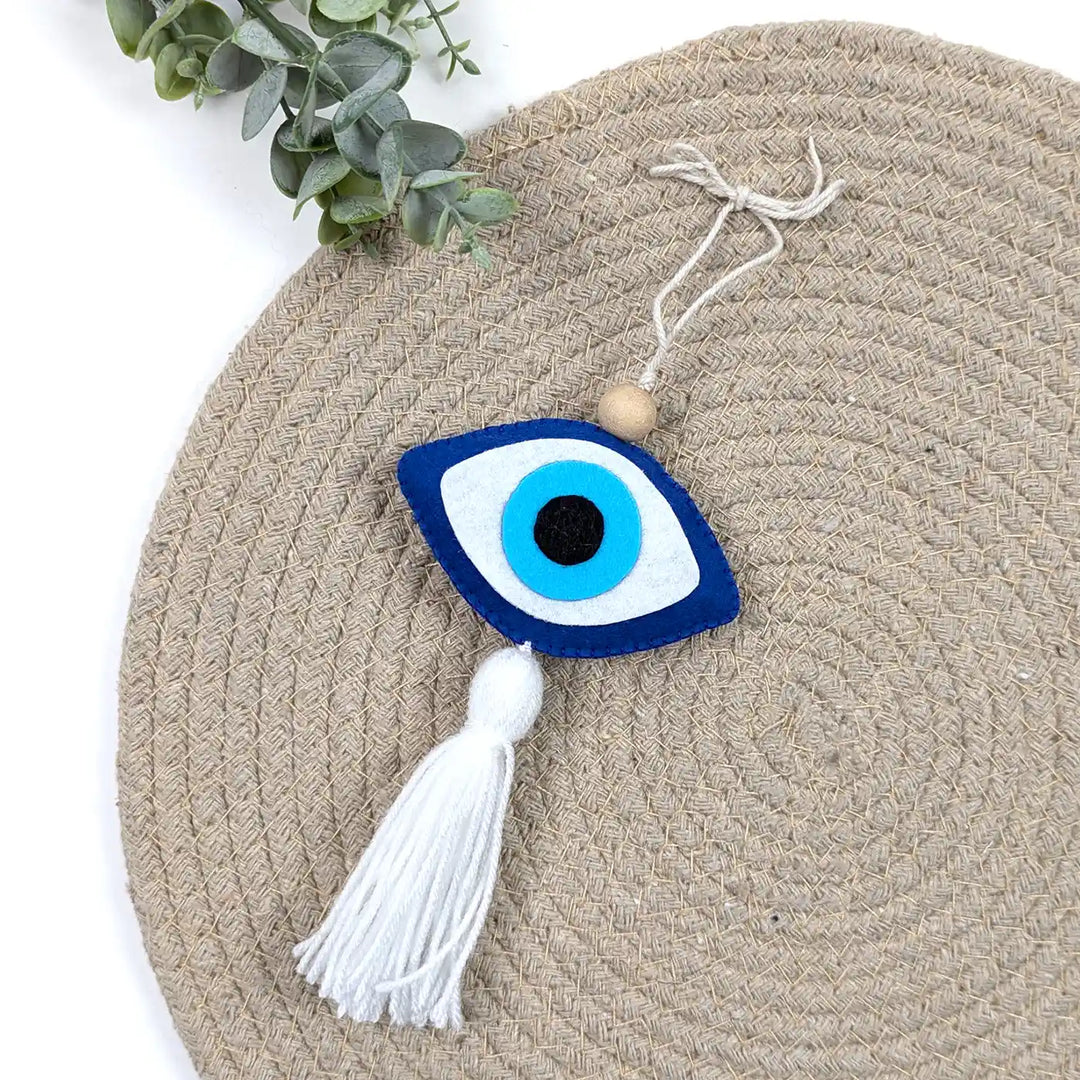 Handmade Evil Eye Felt Hanging For Kids