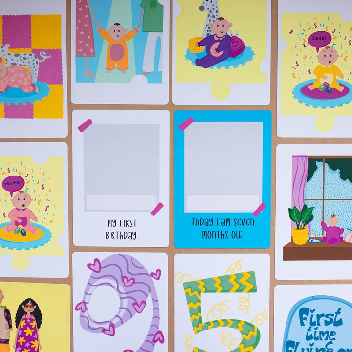 First Moments Forever | Handmade Baby Milestone Cards | Set Of 50 Memories