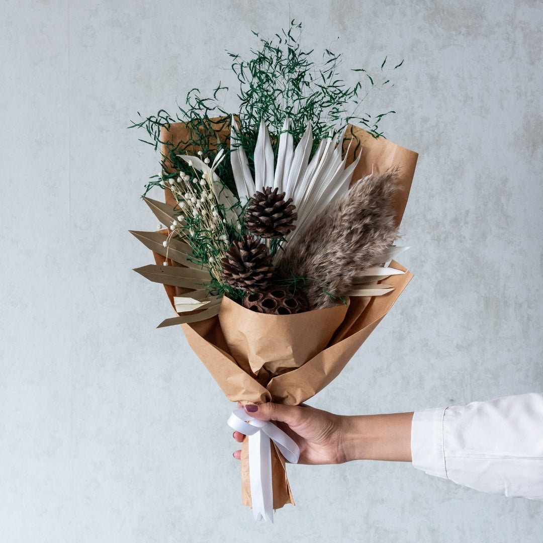 Handmade Green Wild Forest Dried Flower Bunch