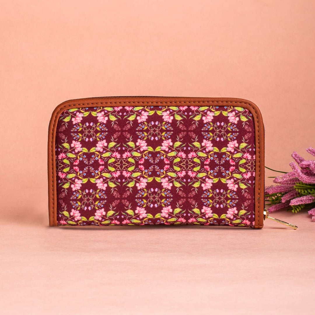 Summer Fluorescence Vegan Leather Zipper Wallet