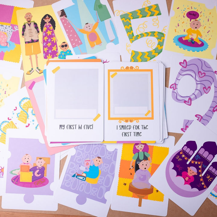 First Moments Forever | Handmade Baby Milestone Cards | Set Of 50 Memories