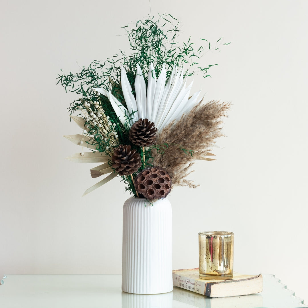 Handmade Green Wild Forest Dried Flower Bunch