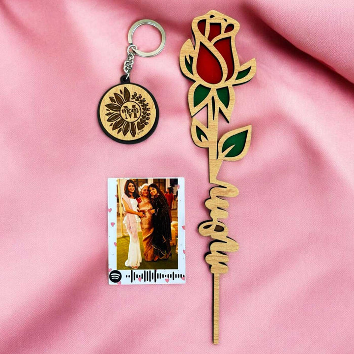 Photo Personalized Mothers Love Theme Hamper | Set of 3