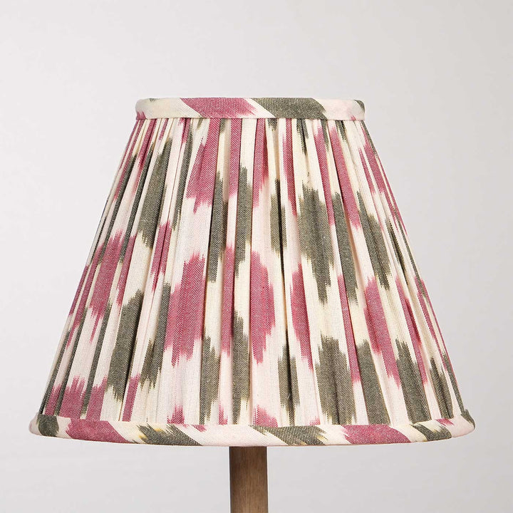 Pink Ikat Pleated Empire Lampshade