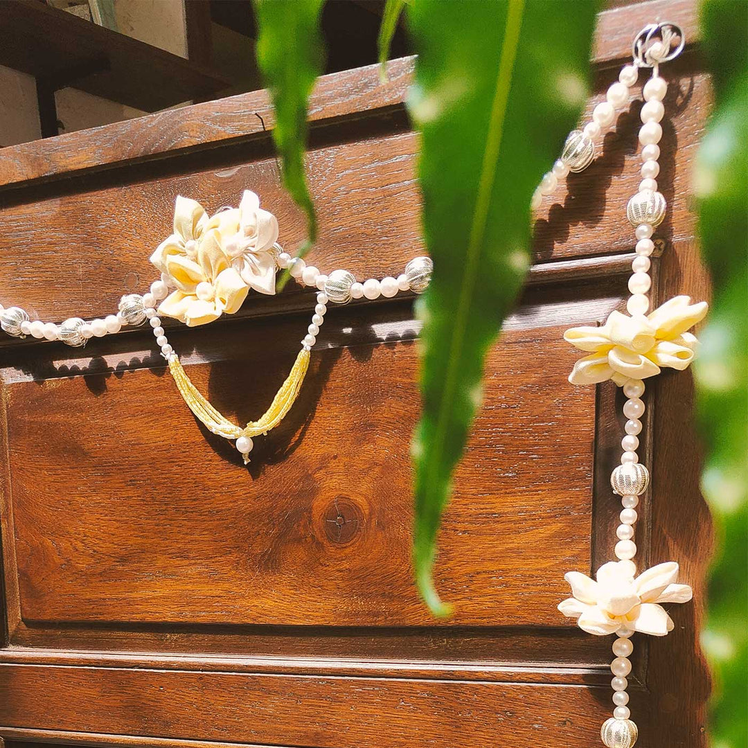 43 In | Handmade Pearl Blossom Elegant Toran