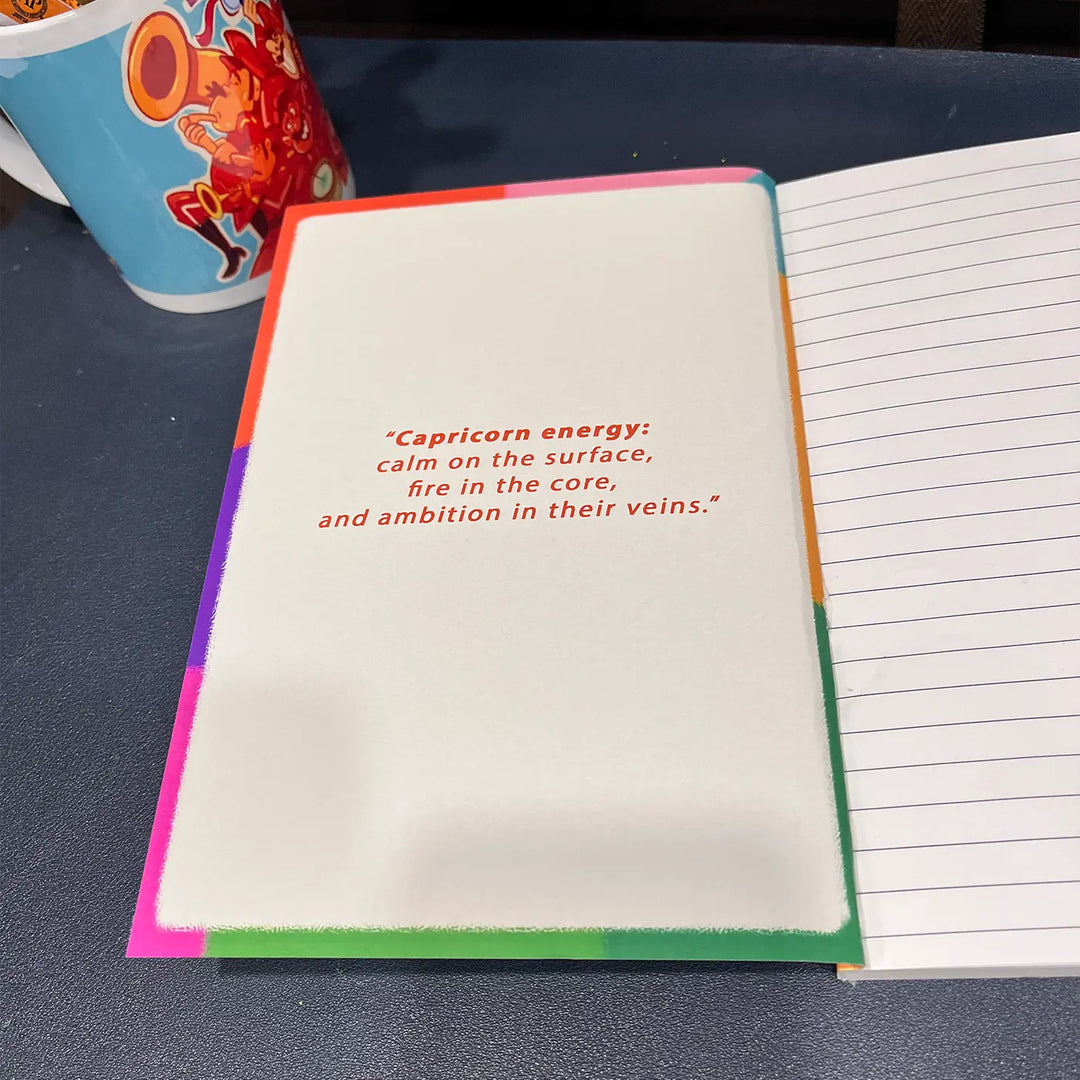 Printed Virgo Theme Ruled Notebook | A5 | 50 Pages
