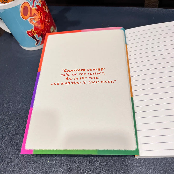 Printed Virgo Theme Ruled Notebook | A5 | 50 Pages
