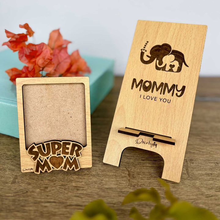 Photo Personalized "Mommy I Love You" Hamper For Mothers | Set of 2