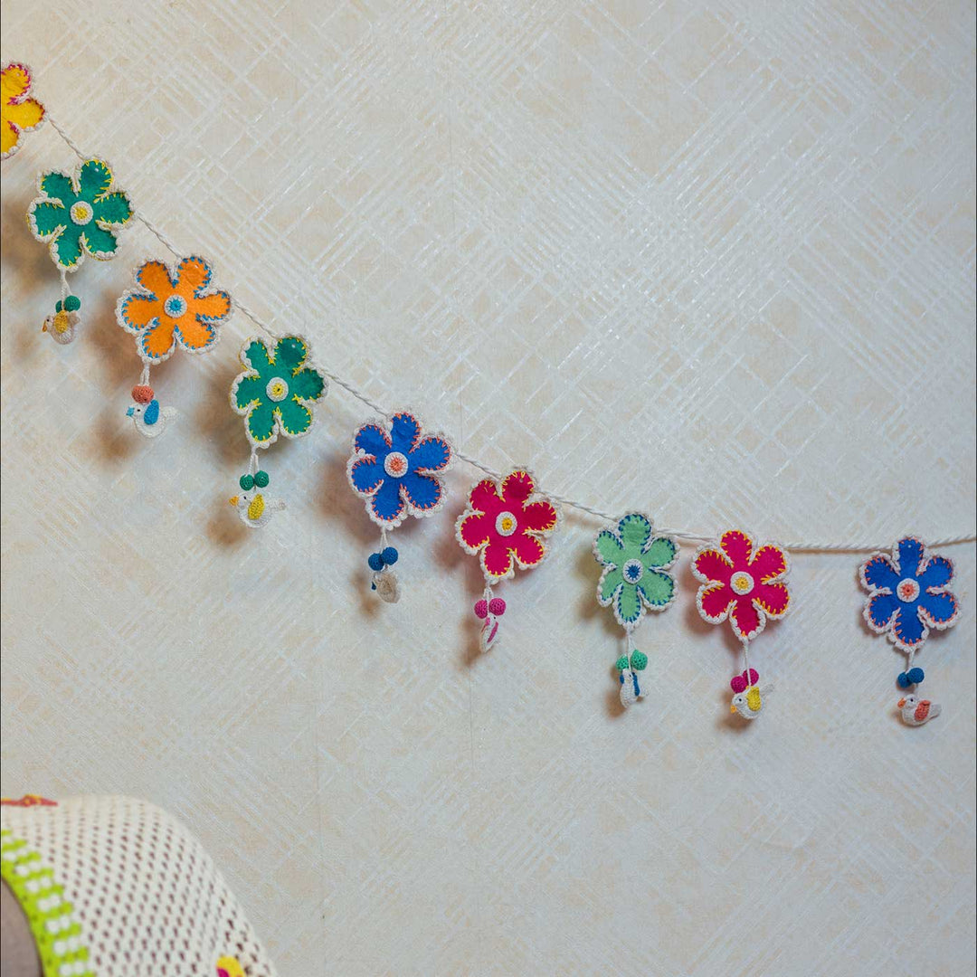 Handmade Crochet Floral Mania Design Bunting