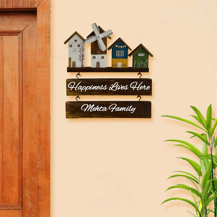 Personalized Mini Windmill Theme Wooden Name Plate