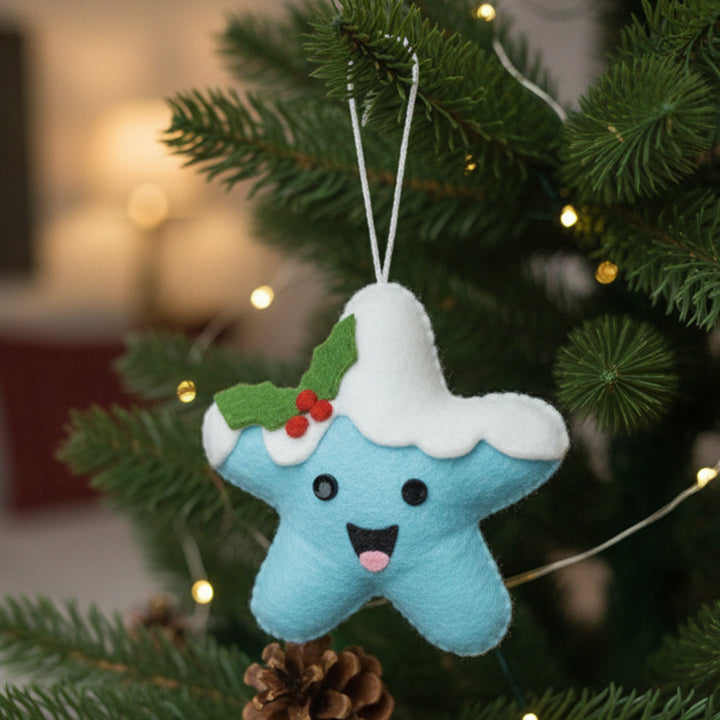 Assorted Personalized Star Smiley Ornament For Christmas Decoration
