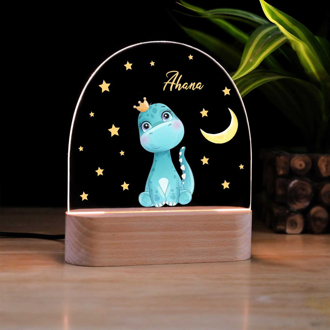 Personalized Dino Theme Acrylic LED Table Lamp For Kids