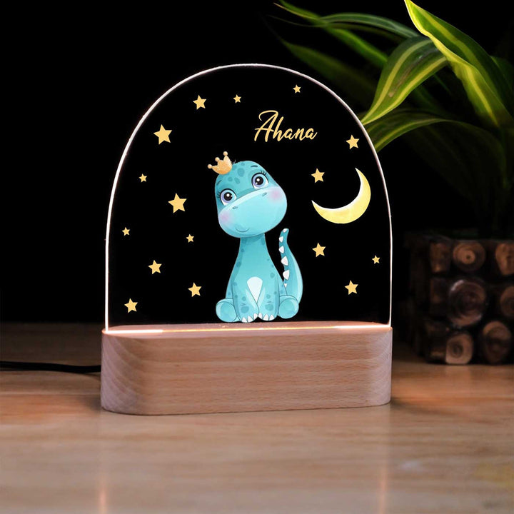 Personalized Dino Theme Acrylic LED Table Lamp For Kids