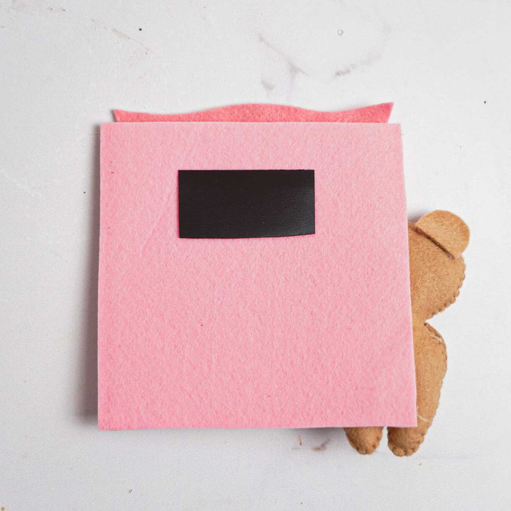 Photo Personalized Handmade Teddy Theme Felt Fridge Magnet