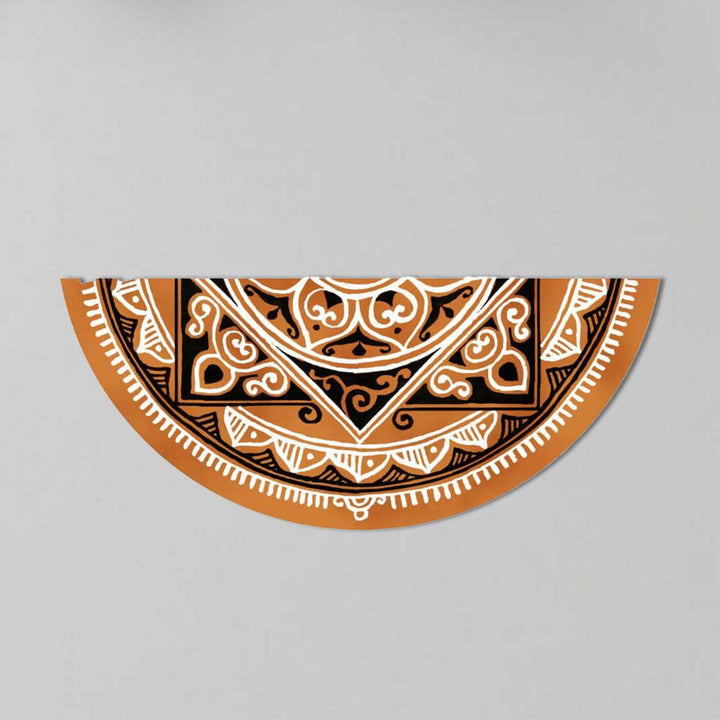 1.8 Ft Foldable Fabric Reusable Rangoli Mat | Handmade Vyana Semicircle Kolam | Canvas, Anti-skid, Water-resistant