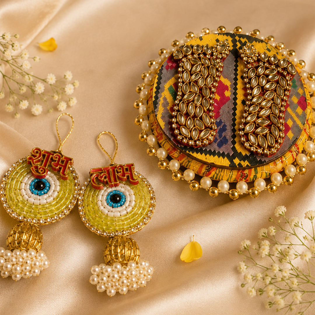 Sutli Bomb Box Diwali Gift Hamper With Matka Candle And Mata Laxmi Charan For Festive Gifting
