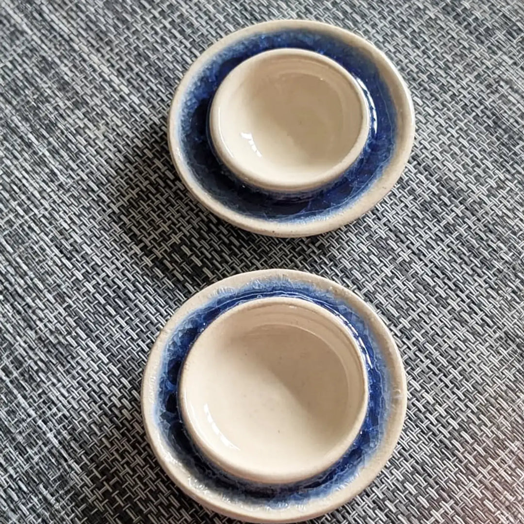 Hand-Painted Decorative Round Ceramic Tealight Holders