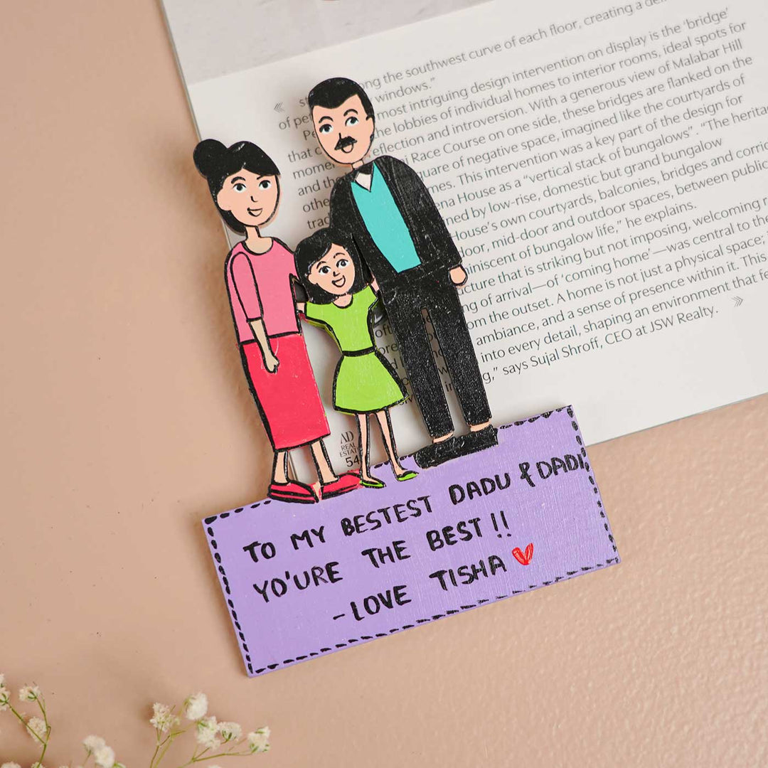 Personalized Family Theme MDF Wood Fridge Magnet