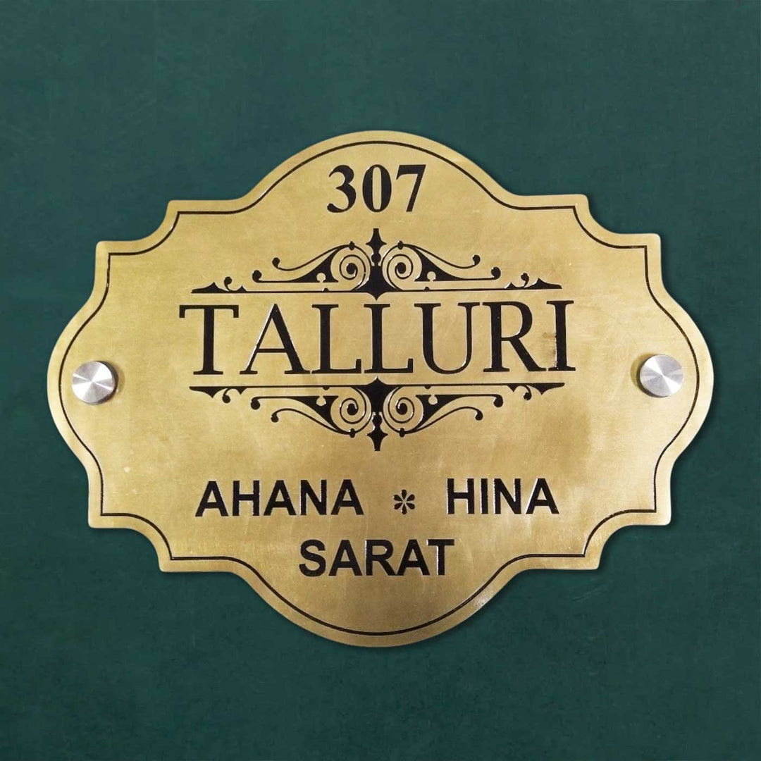 Personalized Weatherproof Modern Stainless Steel Name Plate