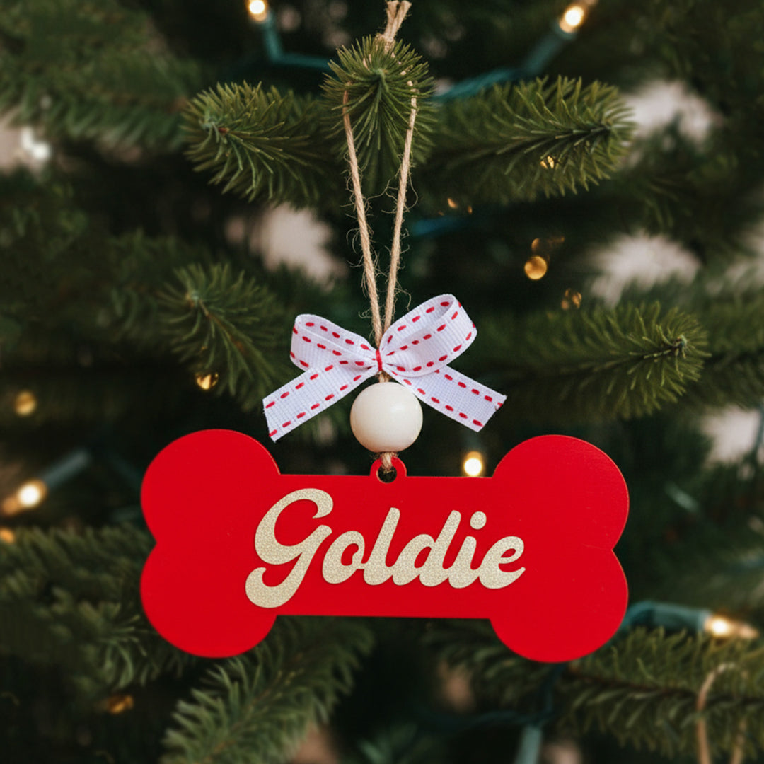 Personalized Bone Theme Acrylic Ornament For Christmas Tree Decoration