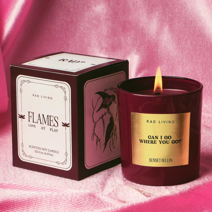 Hand Poured Can I Go Where You Go, Sunset Bellini Scented Soy Wax Candle