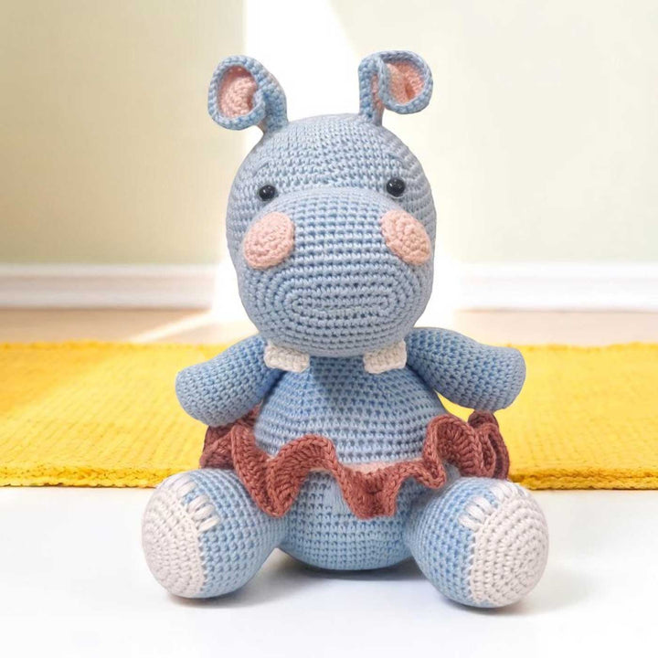 Handmade Crochet Hippo Toy for Kids