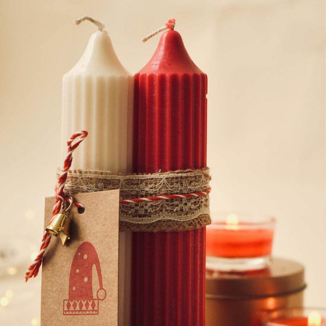 2 Pc | Handmade Hope Soy Wax Pillar Candles