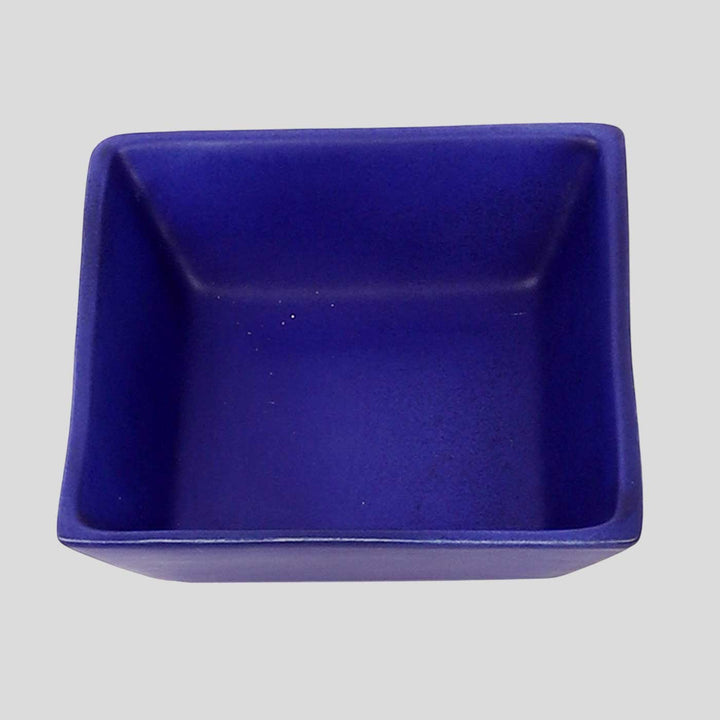 Handmade Blue Square Snacks Bowl | Set Of 3
