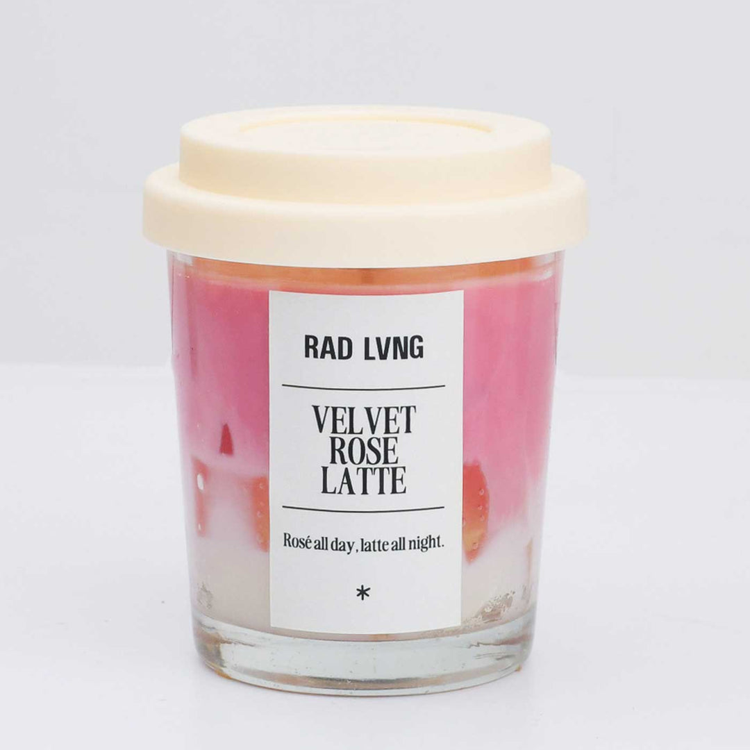 Hand Poured Velvet Rose Latte Petite Scented Soy Wax Candle
