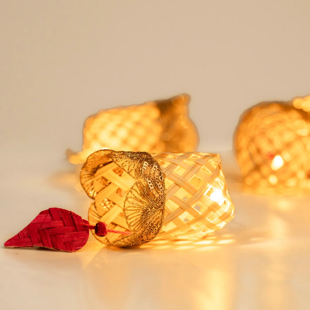 Bell Shaped Eco-Friendly Handmade Woven Bamboo Fairy Light | 3 meters