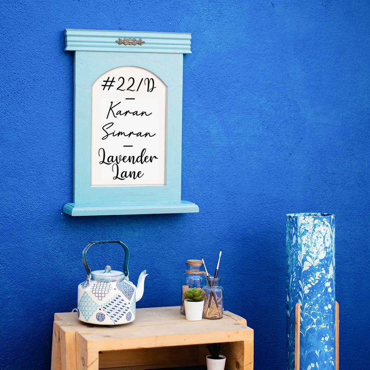 14x22 in | Vintage Personalised Nameplate Distress Finish Pine Wood Nameplate With Shelf