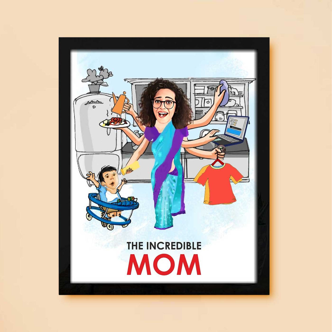 Photo Personalized "The Incredible Mom" Framed Decorative Plaque For Mothers