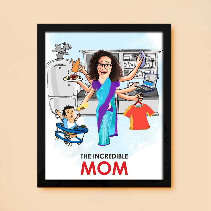 Photo Personalized "The Incredible Mom" Framed Decorative Plaque For Mothers