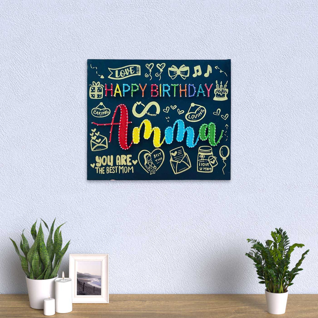 Personalized Handmade String Art Mom Theme Wooden Decorative Plaque For Mothers