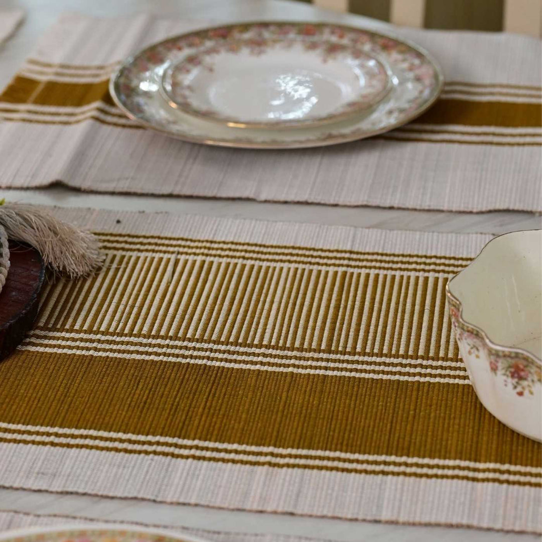 Hand Woven Double Design Madhurkati Table Runner