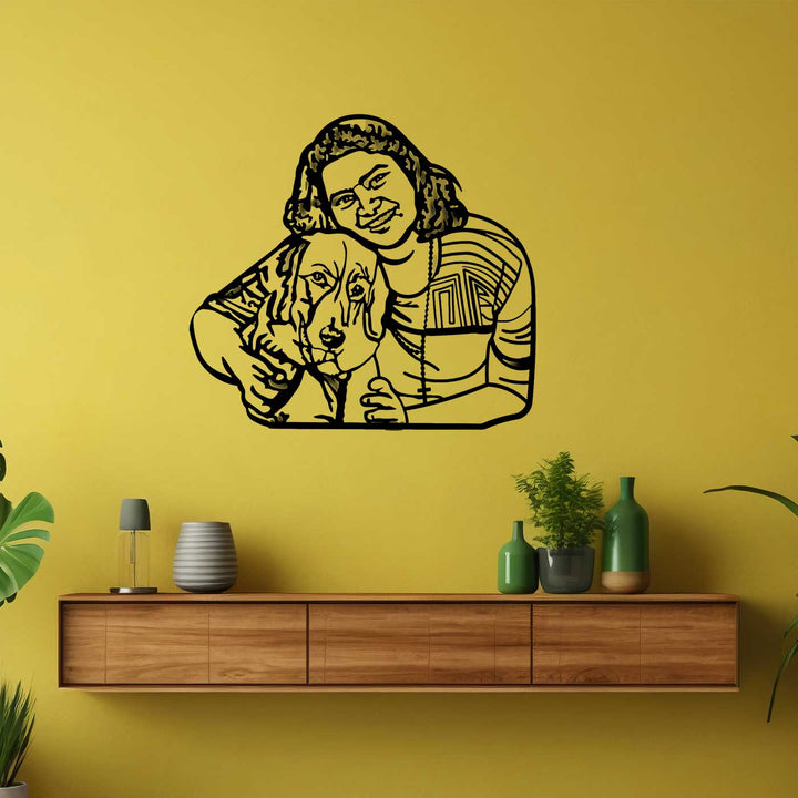 Photo Personalized Handmade Laser Cut Pet Lover Theme Metal Decorative Plaque