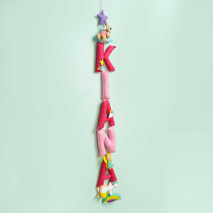 Handcrafted Personalized Unicorn Themed Bunting For Kids 1 - Hanging Vertical Name Decoration