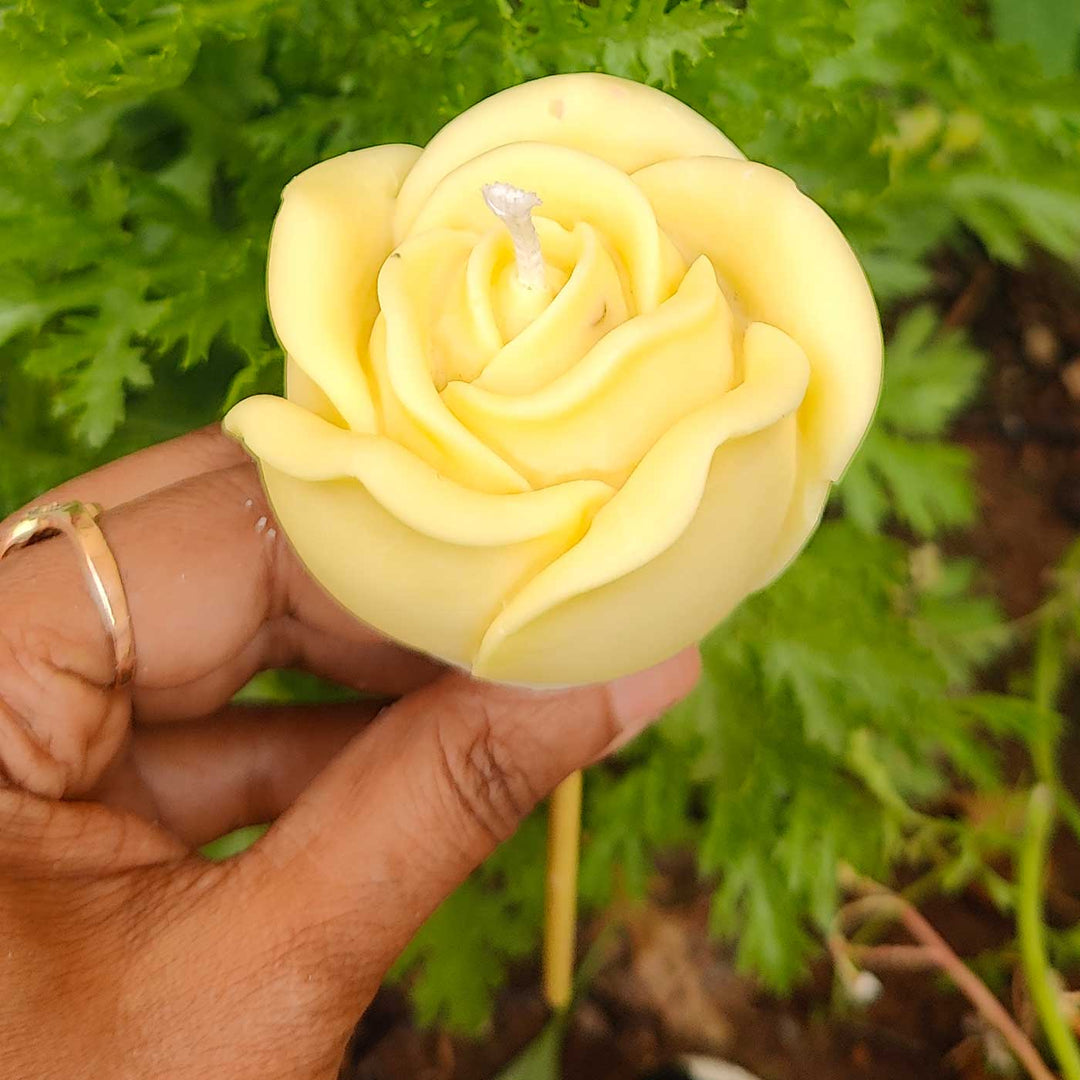 Handmade Rose Theme Soy Wax Candle