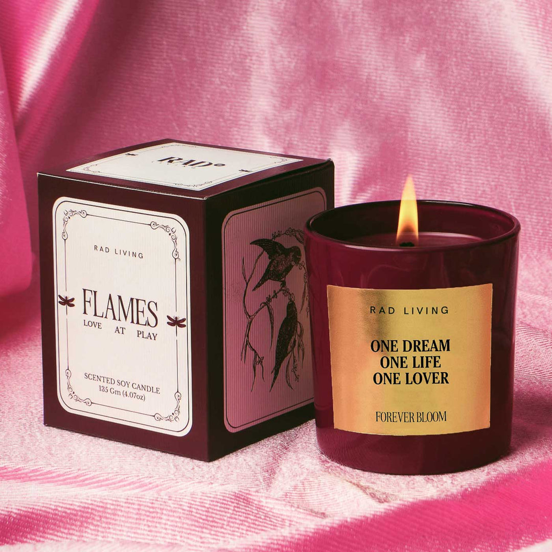 Hand Poured One Dream, One Life, One Lover, Forever Bloom Scented Soy Wax Candle