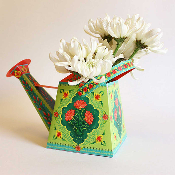 Handmade Printed Watering Vase Design Paper DIY Kit