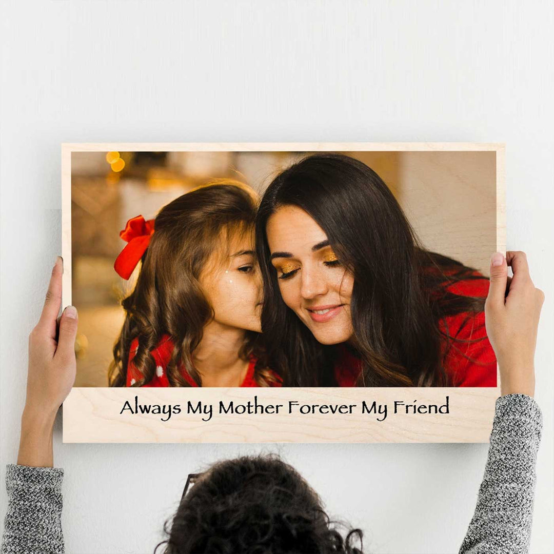 Photo Personalized Printed Mother & Daughter Theme Wooden Decorative Plaque